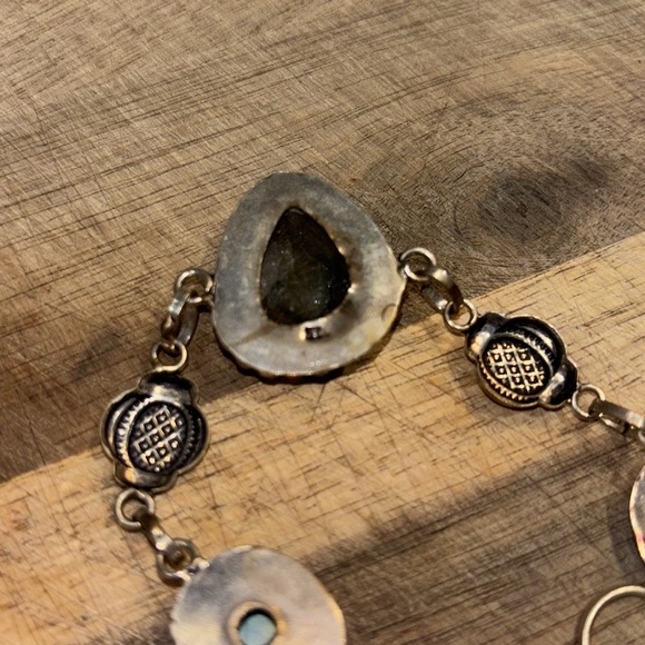 Labradorite Stone Bracelet Sterling Silver - Picture 3 of 3